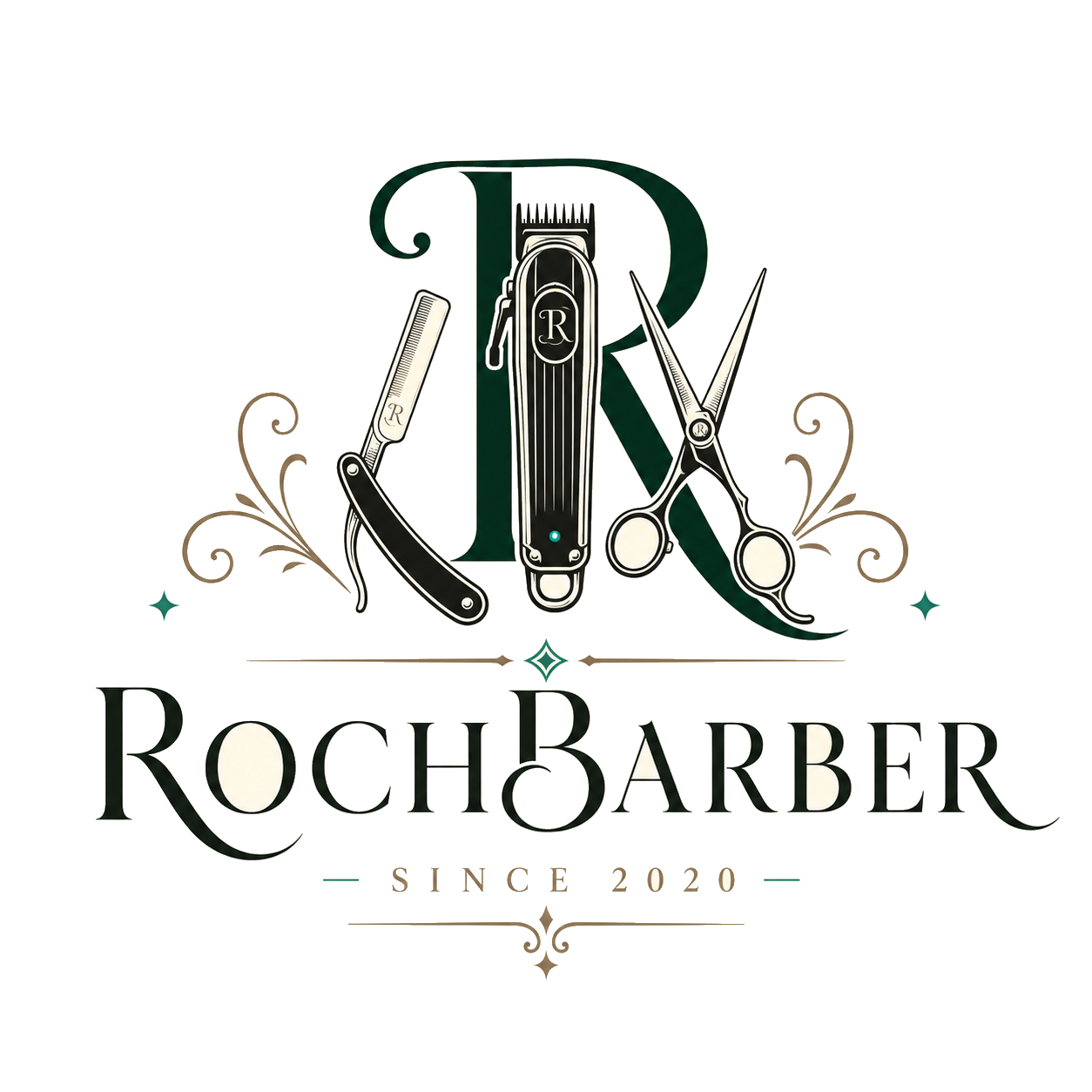 RochBarber luxe logo